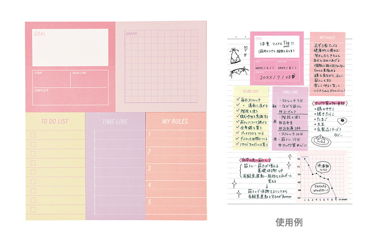 目標管理用付せんセット