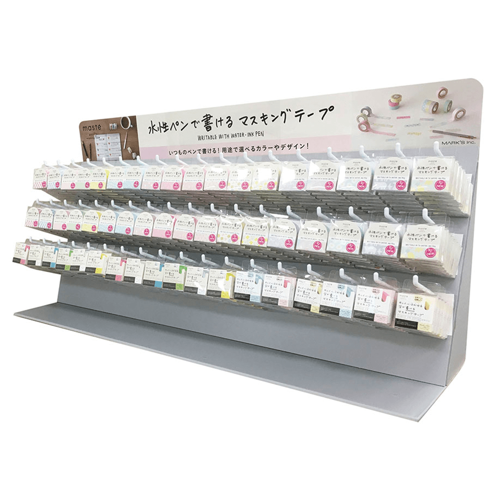 水性ペンで書けるマスキングテープ大型什器